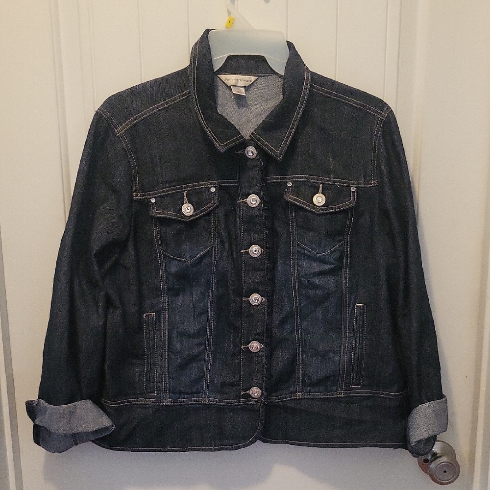 Womens Christopher & Banks XL Jean Jacket
